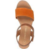 Marco Tozzi - Dames Sandaal - F-breedte - Zwart - Leer/Synthetisch