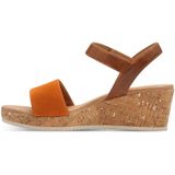 Marco Tozzi - Dames Sandaal - F-breedte - Zwart - Leer/Synthetisch