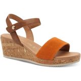 Marco Tozzi - Dames Sandaal - F-breedte - Zwart - Leer/Synthetisch