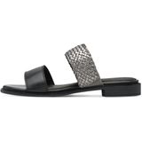 Marco Tozzi - Dames Slipper - Zwart - Leer - F-breedte