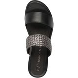 Marco Tozzi - Dames Slipper - Zwart - Leer - F-breedte