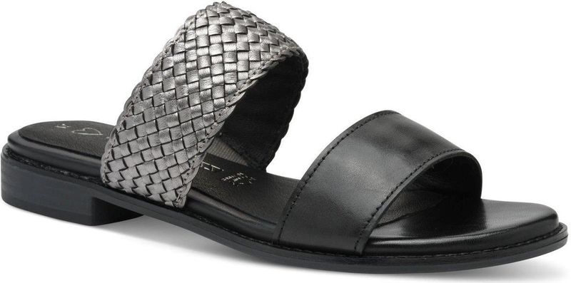 Marco Tozzi - Dames Slipper - Zwart - Leer - F-breedte