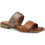 Marco Tozzi - Dames Slipper - Zwart - Leer - F-breedte