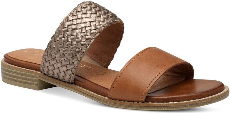 Marco Tozzi - Dames Slipper - Zwart - Leer - F-breedte