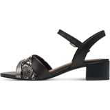 Marco Tozzi - Sandaal - Zwart - Leer en Kunststof - F-breedte