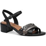 Marco Tozzi - Sandaal - Zwart - Leer en Kunststof - F-breedte