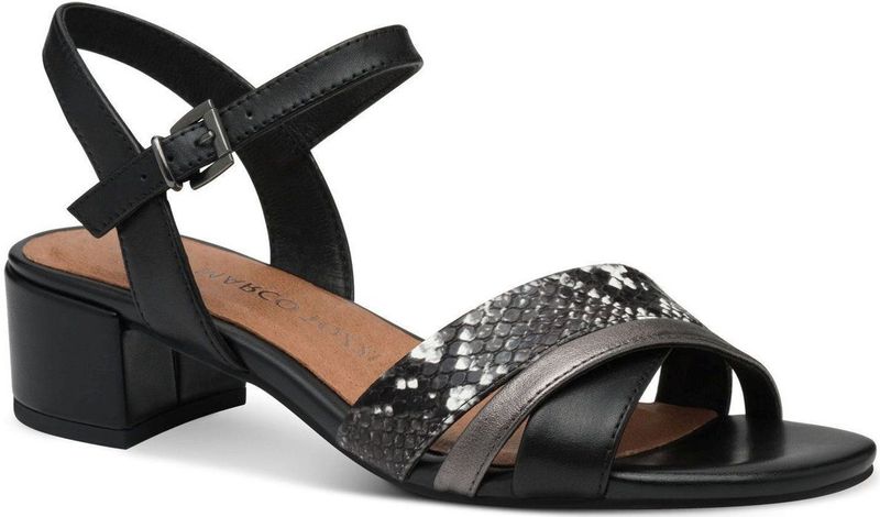 Marco Tozzi - Sandaal - Zwart - Leer en Kunststof - F-breedte