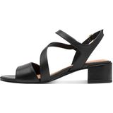 Marco Tozzi - Dames Sandaal - Zwart - Leer/Kunststof - F-breedte