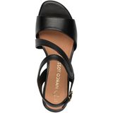 Marco Tozzi - Dames Sandaal - Zwart - Leer/Kunststof - F-breedte