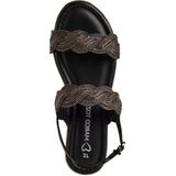 Marco Tozzi - Dames Sandaal - Zwart - Leer - F-breedte