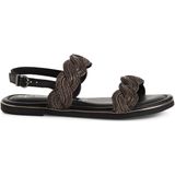 Marco Tozzi - Dames Sandaal - Zwart - Leer - F-breedte