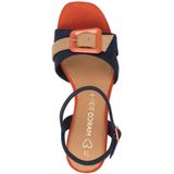 Marco Tozzi - Dames Sandaal - Blauw - Textiel/Synthetisch - F-breedte