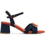 Marco Tozzi - Dames Sandaal - Blauw - Textiel/Synthetisch - F-breedte