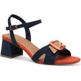 Marco Tozzi - Dames Sandaal - Blauw - Textiel/Synthetisch - F-breedte