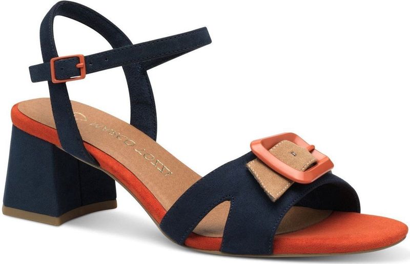 Marco Tozzi - Dames Sandaal - Blauw - Textiel/Synthetisch - F-breedte