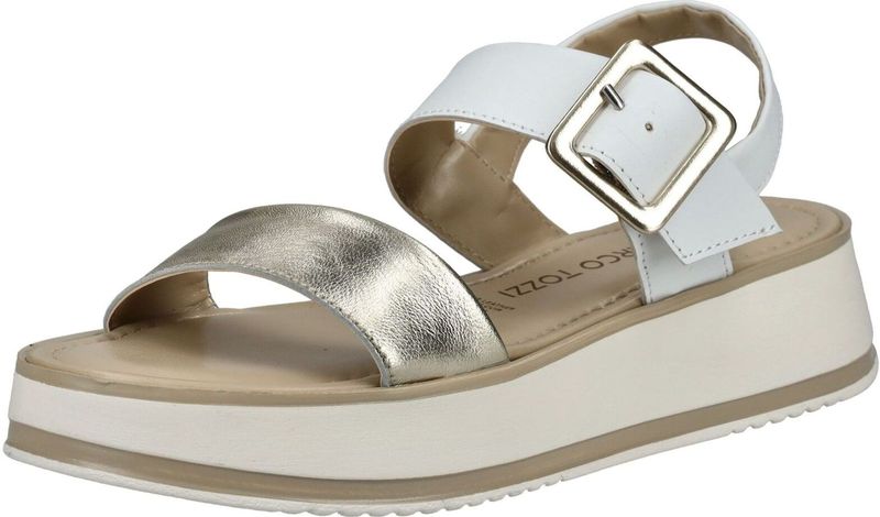 Marco Tozzi - Dames Sandaal - Zwart - Leer - F-breedte