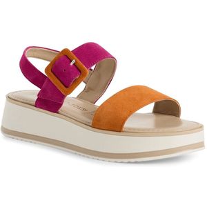 Marco Tozzi - Platte Sandalen - Zwart - Leer