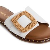 Marco Tozzi - Dames Slipper - 197 - F-breedte - Leer - Blokhak 1,5 cm