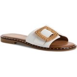 Marco Tozzi - Dames Slipper - 197 - F-breedte - Leer - Blokhak 1,5 cm