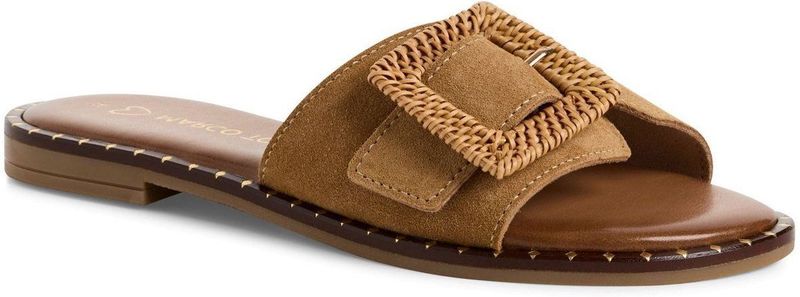 Marco Tozzi - Dames Slipper - F-breedte - 430 - Leer - Blokhak 1,5 cm