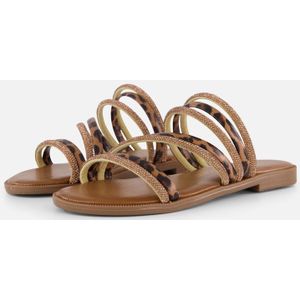 Marco Tozzi Slippers - Goud - Synthetisch - Dames