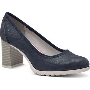 s.Oliver - Dames Pumps - Zwart - Synthetisch - Blokhak 7 cm