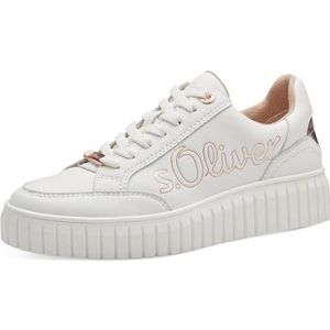 s.Oliver dames sneakers wit rosé - Maat 40 - Uitneembare zool