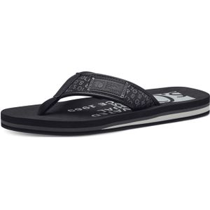 S.Oliver - Slippers - Zwart - Textiel - Rubber Zool