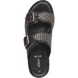 s.Oliver - Pantoletten - Zwart - Textiel/Synthetisch