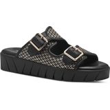 s.Oliver - Pantoletten - Zwart - Textiel/Synthetisch