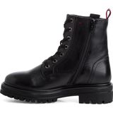 s.Oliver - Enkellaarsje - Zwart - Leer - Vetersluiting en Ritssluiting