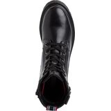 s.Oliver - Enkellaarsje - Zwart - Leer - Vetersluiting en Ritssluiting