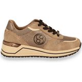 s.Oliver - Low 5-23619-43 - Sneakers - Taupe - Textiel/Synthetisch