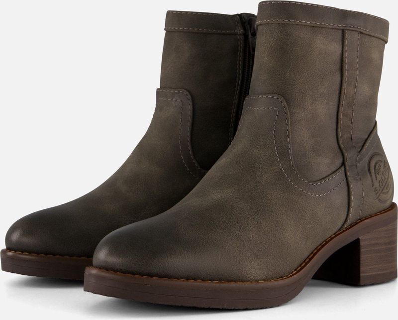 s.Oliver - 5-25306-43 - Enkellaarzen - Cognac - Veganistisch - Zacht Schuim