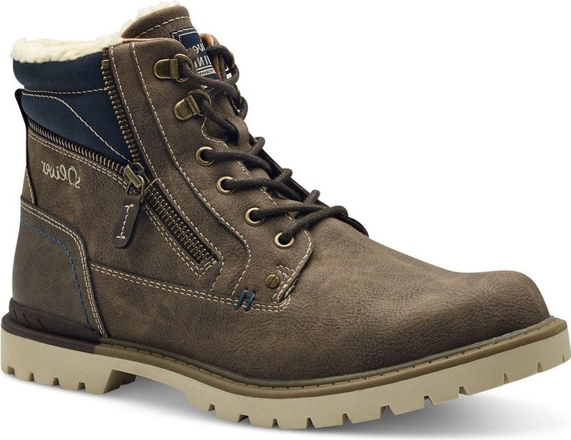 S.Oliver - Veterboots - Cognac - Synthetisch - Chunky Zool