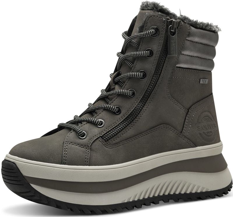 s.Oliver - 5-26238-43 - Enkellaarsjes - Grijs - Polyestervezel