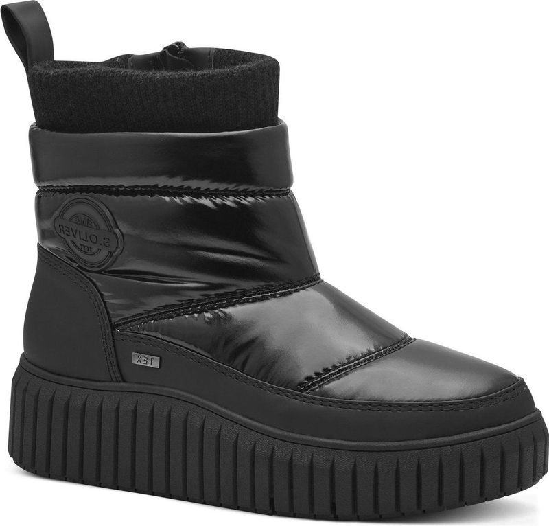 s.Oliver - Dames Laarzen - Zwart - Textiel/Synthetisch - Waterafstotend