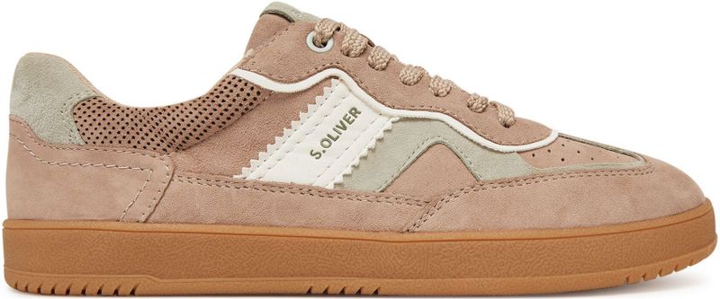 s.Oliver - Sneakers Laag - Beige Grijs Wit