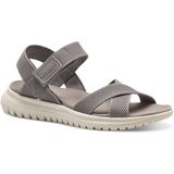 s.Oliver - 5-28601-44 - Plateausandalen - Taupe - Rood label