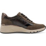 s.Oliver - Sneakers - Bruin - Imitatieleer - Platte Zool