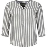 TOM TAILOR - Blouse - Offwhite Navy Vertical Stripe - 100% Viscose Lenzing Ecovero