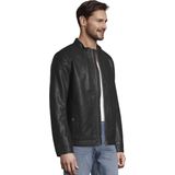 Bikerstijl - Nep-Leren Jas - Zwart - Imitatieleer