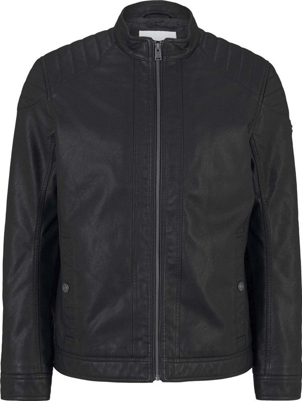 Bikerstijl - Nep-Leren Jas - Zwart - Imitatieleer