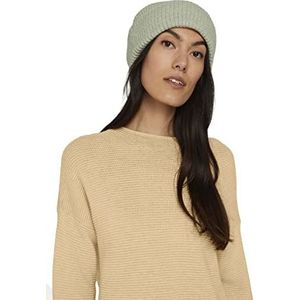 TOM TAILOR Dames Beanie 1026916, 12792 - Soft Greyish Green, ONESIZE