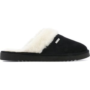 Rohde Pantoffels Dames Sloffen / Instappers - Suède - Harde zool - Open hiel - 6770 - Zwart