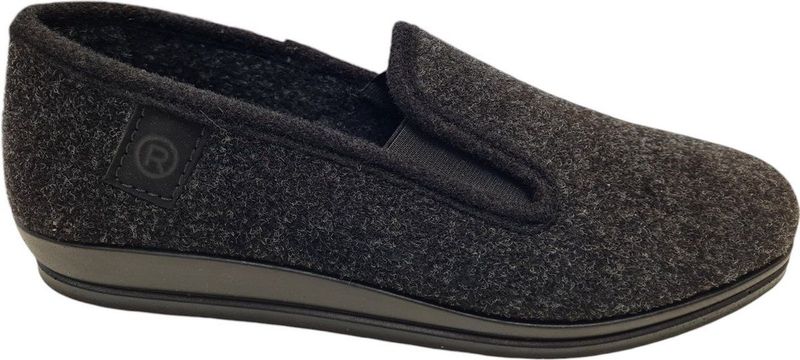 Rohde - Lillestrom - Pantoffel - Zwart - Textiel - Zachte Vachtvoering