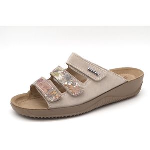 Rohde - Dames Slippers - Suède - Rubberen Zool - Leer Gevoerd