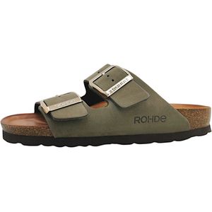 Rohde - Alba - Slipper - Olive - 100% Nubuckleer - 100% Rubber