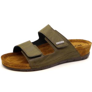Rohde Dames Slipper 5853-61 Olijfgroen - Maat 38