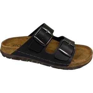 Rohde - Rodigo - Slipper - Black - Leder - Rubber Zool